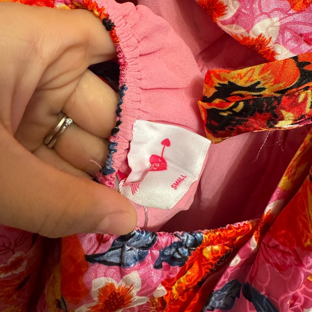 Buddy Love Pink and Orange Floral Dress - Picture 4 of 5